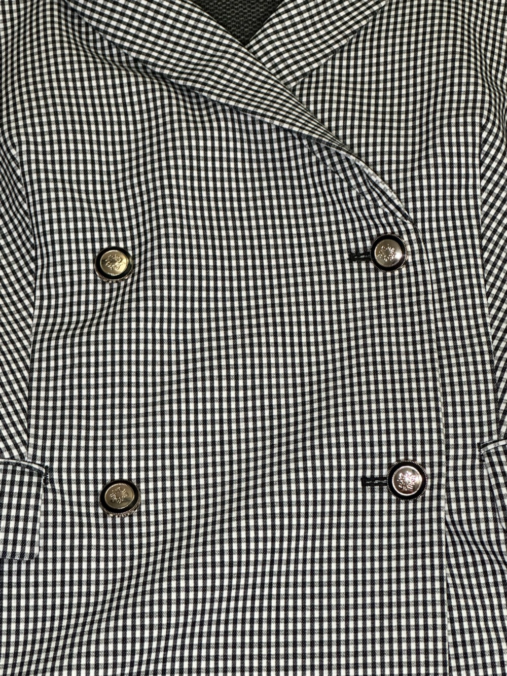 White House Black Market Gingham Halter Vest Size 14 NWOT Double Breasted - Picture 9 of 9